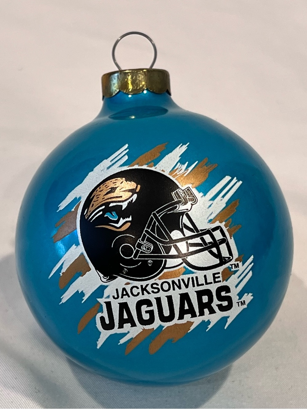 Jacksonville Jaguars NFL Glass Ball Christmas Ornament Boxed